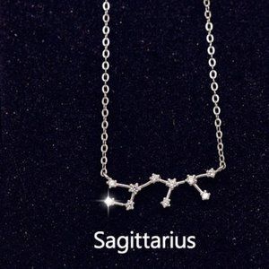 925 Sterling Silver Zodiac Necklace--Sagittarius